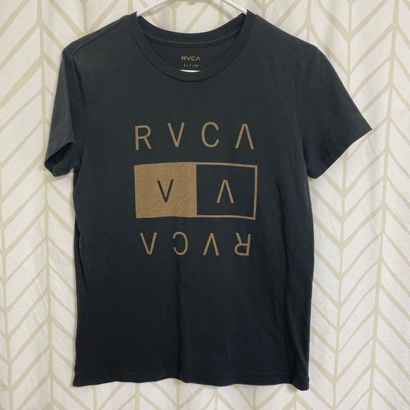 RVCA Tops - Black and gold RVCA t-shirt